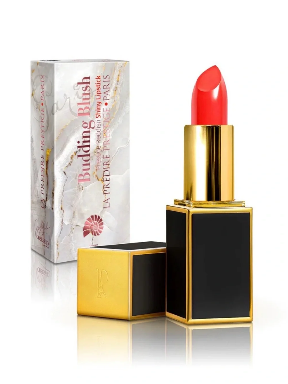 Predire Paris Budding Blush Red Shiny Lipstick ~ Retail $120